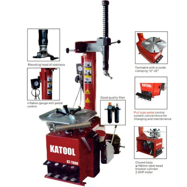 Katool KT-T800 Wheel Clamp Tire Changer Machine Features
