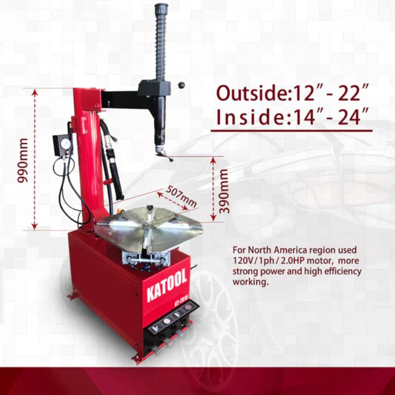 Katool KT-T810 Wheel Clamp Tire Changer Machine Diameters
