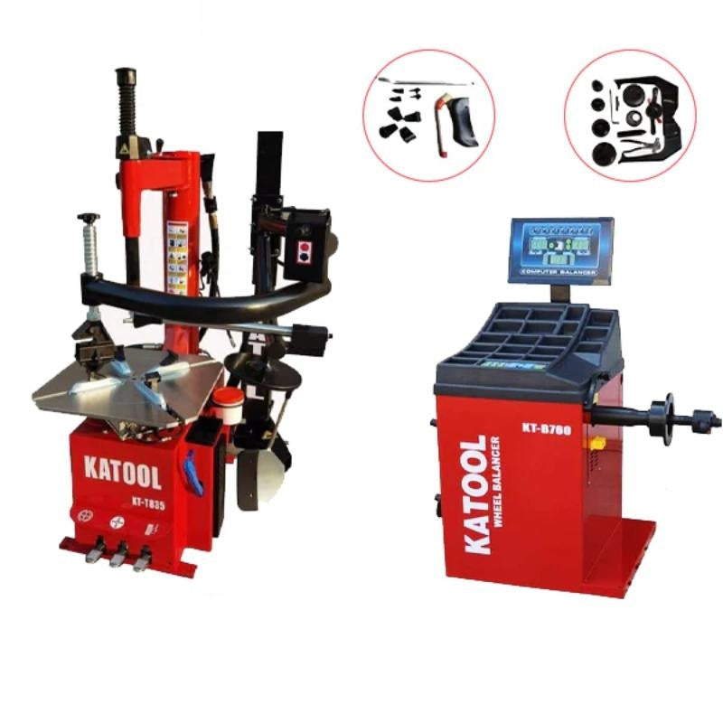 Katool KT-T835 Tire Changer with Wheel Balancer KT-B760 Combo