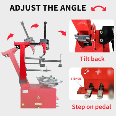 Katool KT-T850 Tilt-Arm Wheel Clamp Tire Changer Machine Angle Adjustment