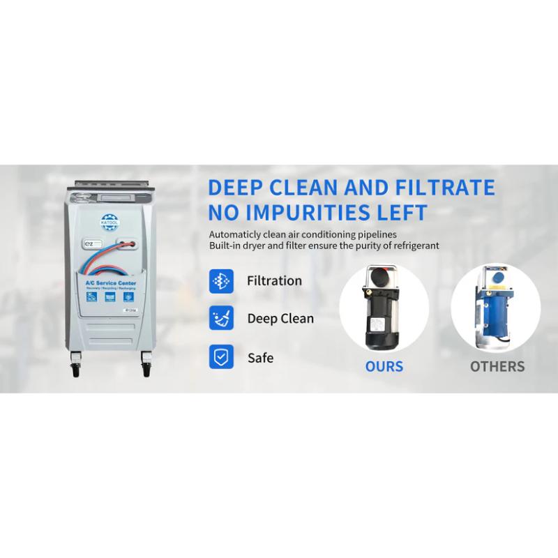 Katool R-1234YF, DUAL AC2100 Machine deep clean details